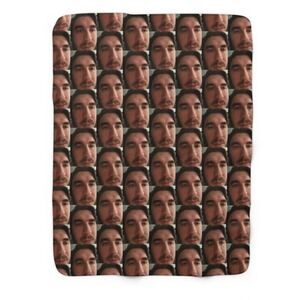 Schlatt Blanket Bundle Plush Cozy Face Print New With Tags